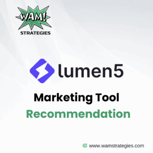Small business owner using Lumen5 to convert a blog post into a video for marketing on Instagram and LinkedIn.