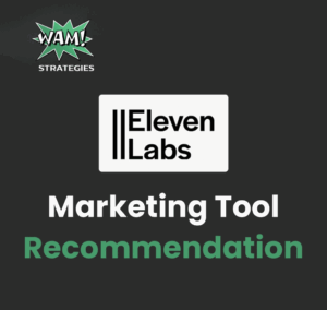 Entrepreneur using ElevenLabs text-to-speech tool for podcast and marketing audio.